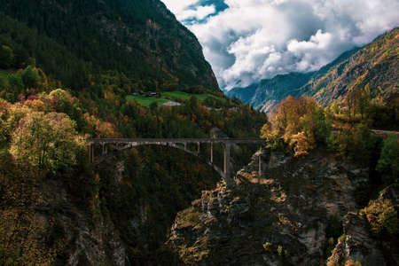 Pennine Alps in autumn, Switzerland.の写真素材