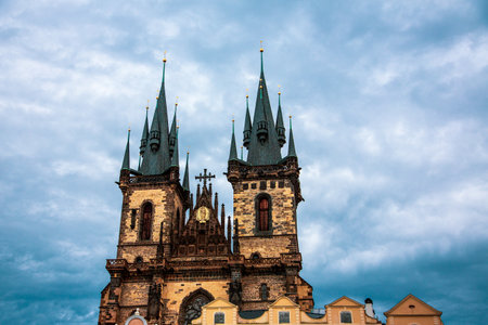 Church of Our Lady before TÃ½n in Prague.の写真素材