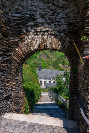 Castle Metternich above the Moselle valley.のeditorial素材
