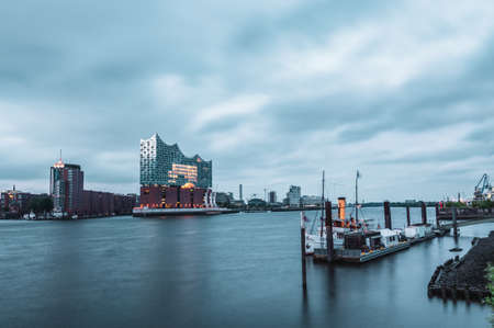 View of the Elbphilharmonie in Hamburg, Germany.の写真素材