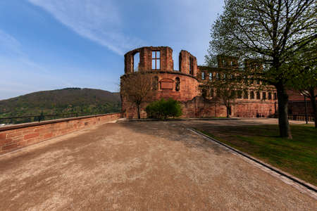 Ruins of Heidelberg Castle, Germany.の写真素材