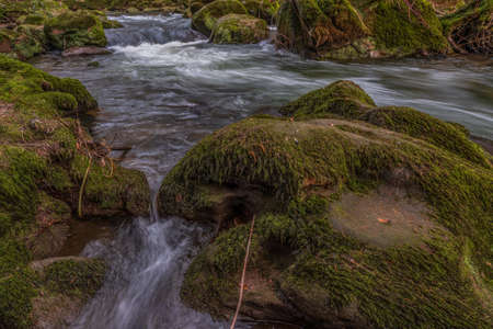 German-Luxembourg Nature Park, Irrel waterfalls.の写真素材