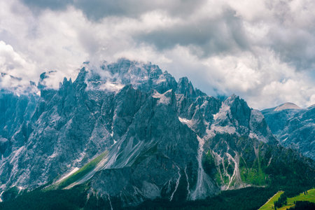 Storm clouds over Dolomites, Italy.