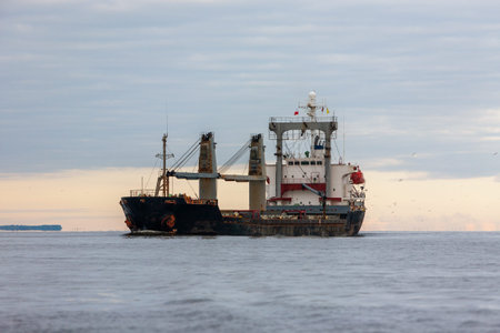 A Polish fishing boat at sunrise.