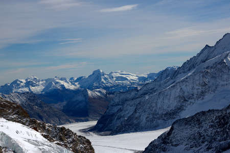 The Aletsch Glacier Switzerland.の写真素材