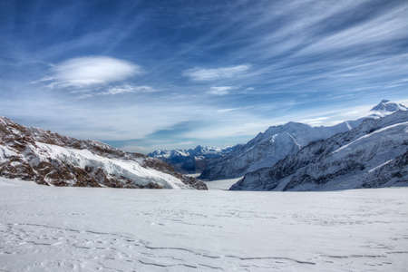 The Aletsch Glacier Switzerland.の写真素材