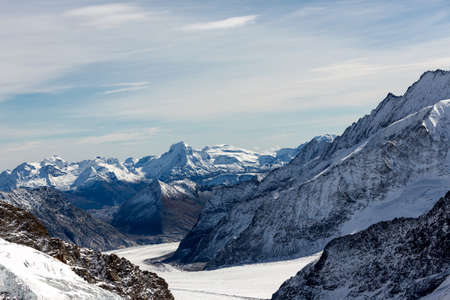 The Aletsch Glacier Switzerland.の写真素材