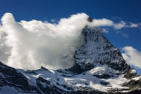 Panoramic view of the Matterhornの写真素材