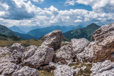 rock formation in the Dolomites, Italy.の写真素材