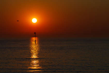 Sunset at the North Sea.の写真素材