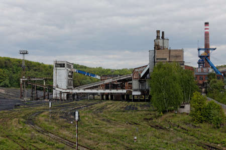 An old coal mine in Poland.の写真素材