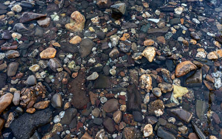 pebbles on the beachの写真素材
