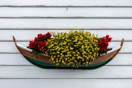 Flower decoration on a wall.の写真素材