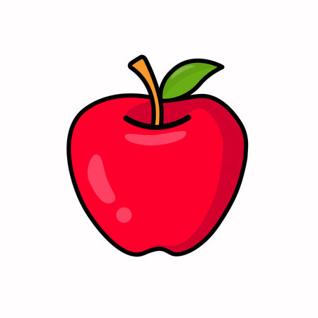Illustration graphic of very fresh and delicious apple, suitable for everyone who wants to be healthyのイラスト素材
