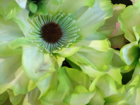 A green decoration plastic flower.の素材