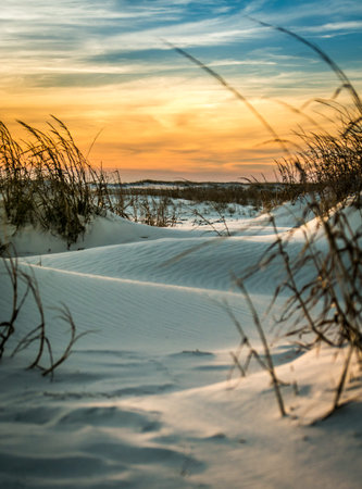 Pensacola Beach, FL sunsetの写真素材