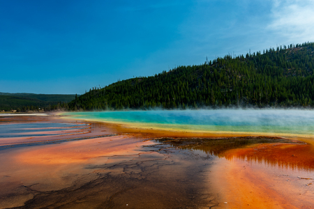 Grand Prismatic Spring in Yellowstoneの写真素材