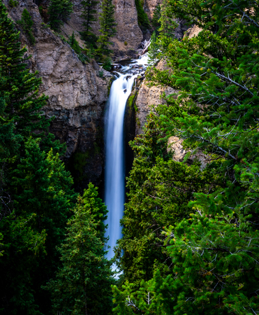 Tower Falls in Yellowstoneの写真素材