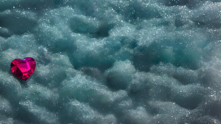 heart-shaped gemstone romantic wallpaperの写真素材