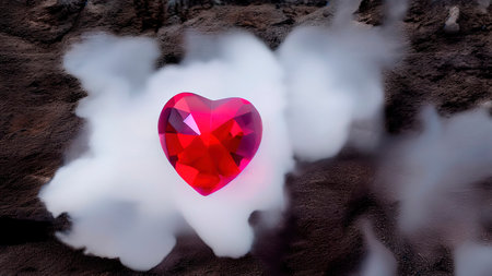 heart-shaped gemstone romantic wallpaperの写真素材