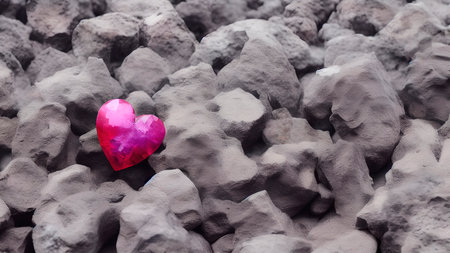 heart-shaped gemstone romantic wallpaperの写真素材