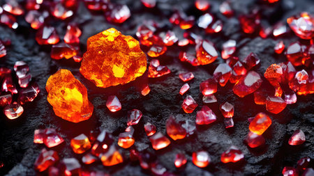 Colorful shiny crystals wallpaper, 3D renderingの写真素材