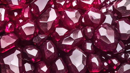 Colorful shiny crystals wallpaper, 3D rendering