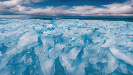 Frozen waves wallpaper 3D illustration