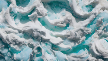 Frozen waves wallpaper 3D illustrationの写真素材