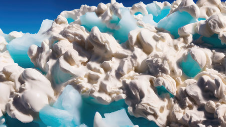 Ice cream and ice wallpaper 3D illustration