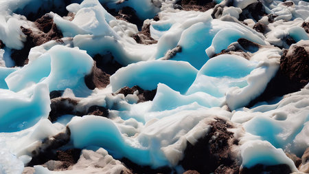 Frozen waves wallpaper 3D illustration