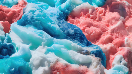 Frozen waves wallpaper 3D illustration