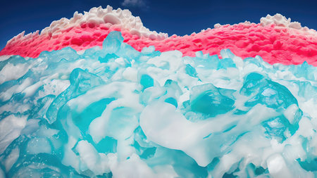 Frozen waves wallpaper 3D illustration