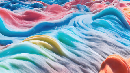 Frozen waves wallpaper 3D illustration