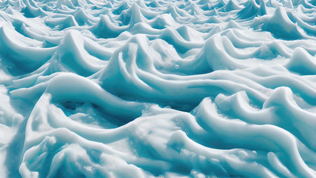 Frozen waves wallpaper 3D illustration