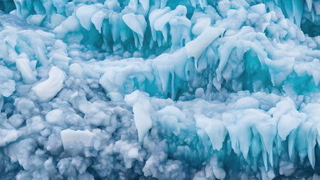 Frozen waves wallpaper 3D illustrationの写真素材