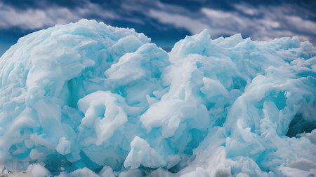 Frozen waves wallpaper 3D illustration