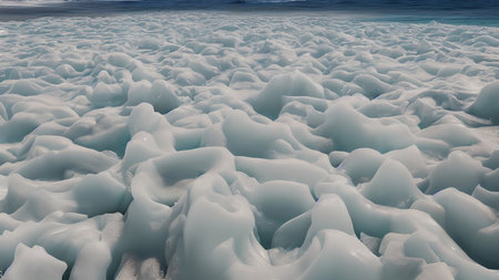 Frozen waves wallpaper 3D illustrationの写真素材