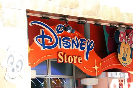 Chessy, France - October 13, 2018: Disney Store Shop Sign In Disney Village Located In Chessy Near Paris, France, Europeのeditorial素材