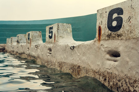 Diving blocks at sea baths