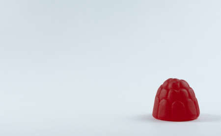 Raspberry in bottom right corner (landscape layout) on white backgroundの写真素材