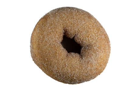 Doughnut closeup, centred on white backgroundの写真素材