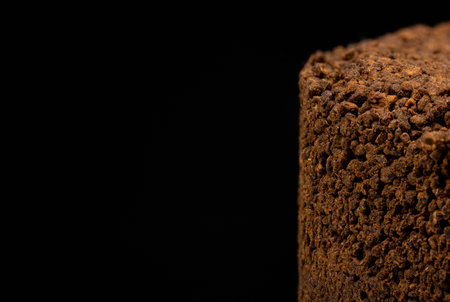 Macro image of the detail in a solid coffee puckの写真素材