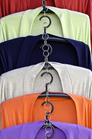 Colorful shirt hanging at show