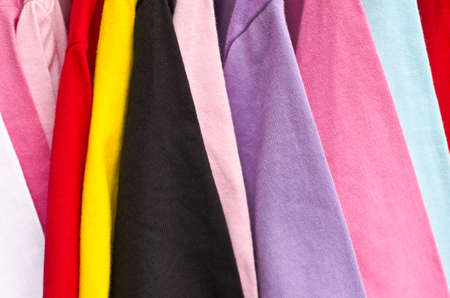 Colorful t-shirtの写真素材