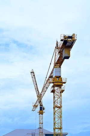 Crane  at construction siteの写真素材