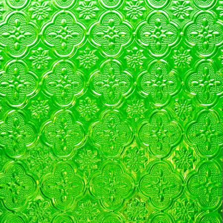 Green pattern glass  backgroundの写真素材