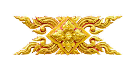 Thai decorative pattern isolated on white backgroundの写真素材