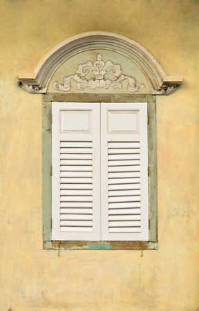 Aged wooden windowの写真素材