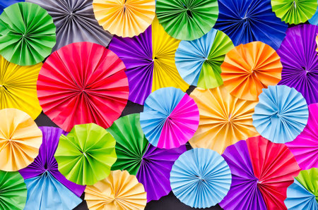 Backgrounf of colorful paper folded